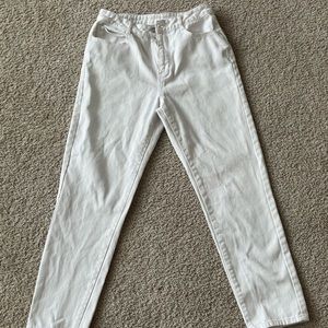 White mom jeans; Forever 21 (Size 27)
